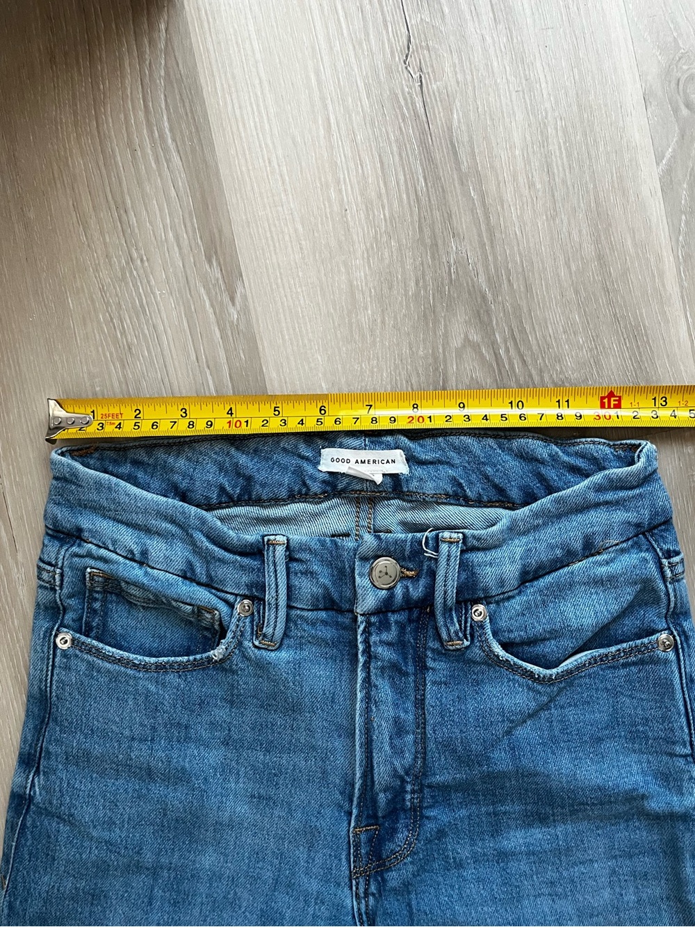 Good American Good Waist Palazzo wide-leg Jeans indigo 2 26 - Picture 3 of 6